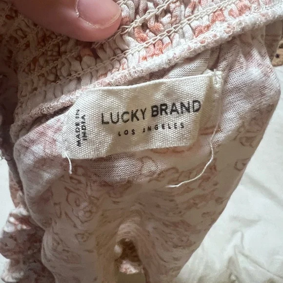 Lucky Brand Crop Top Size Large GUC - Picture 4 of 4